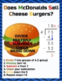 Long Division Poster - Does McDonald's Sell Cheeseburgers?