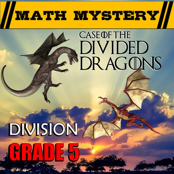 Preview of Long Division Practice Game Math Mystery Activity Worksheets