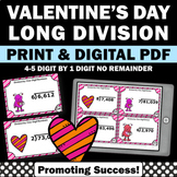 4th 5th Grade Valentines Day Math Review Long Division Tas