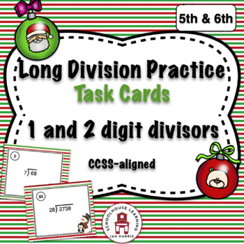 Preview of Long Division Practice Task Cards