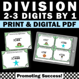 Long Division Game with Remainders 2 3 Digit by 1 Printabl