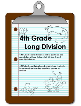 Preview of Long Division Review (4th Grade Standards)