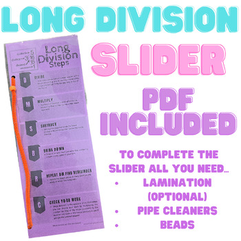 Preview of Long Division Slider