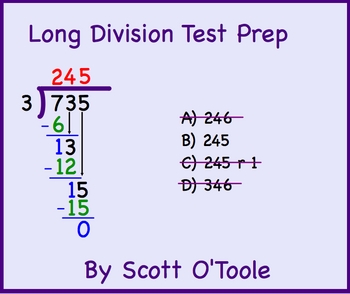 Preview of Long Division Smartboard Test Prep