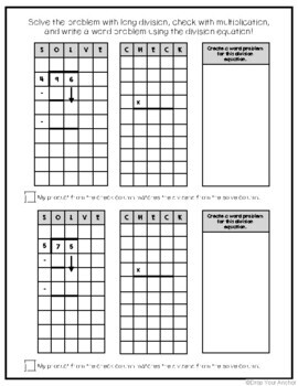 Long Division Worksheets by Drop Your Anchor | Teachers Pay Teachers