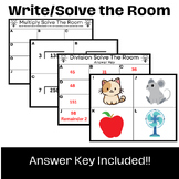 Long Division Solve the Room Task Cards
