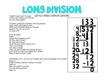 Preview of Long Division Song