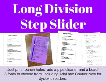Preview of Long Division Step Slider