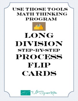 Preview of Long Division Step-by-Step Process Flip Cards