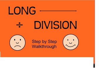 Preview of Long Division Step by Step Smart Board Walk Through