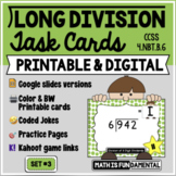 Long Division Task Card Set #3 | Digital & Printable | 4.N