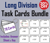Long Division Task Cards Activity Bundle