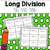 Long Division Tic Tac Toe Printable Game