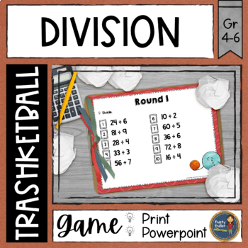 Preview of Long Division Trashketball Math Game