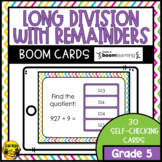 Long Division With and Without Remainders | Boom Cards
