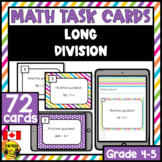 Long Division With and Without Remainders Task Cards | Pap