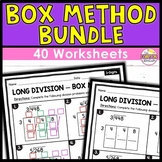 BUNDLE | Box Method of Long Division Worksheets