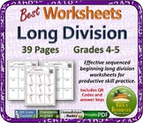 Long Division Sequenced Beginning Level Worksheets