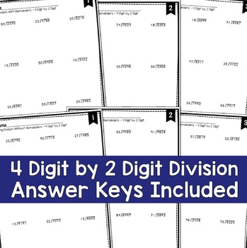 long division worksheets bundle distance learning by the fun sized