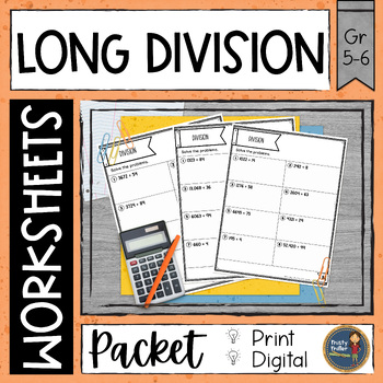 Preview of Long Division Worksheets Math Snapshot