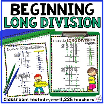 Preview of Long Division Worksheets for Beginners - Long Division Practice