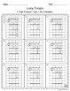 long division worksheets with grid assistance by