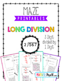 Long Division Worksheets with Mazes - Make Long Division Practice Fun!