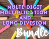Long Division and Multi-Digit Multiplication Color by Numb
