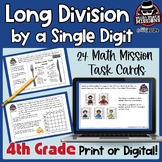 Long Division by a 1 Digit Divisor 4th Grade Math Escape R