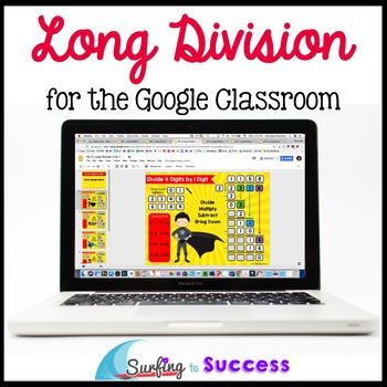 Preview of Long Division for the Google Classroom & Distance Learning