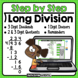 Long Division w/ 3 Digit Dividends Mixed Review | Boom™ Cards