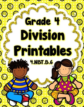 Preview of 4th Grade Long Division with 1-Digit Divisors Worksheets