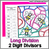 Long Division with 2 Digit Divisors 5th Grade Valentine's 