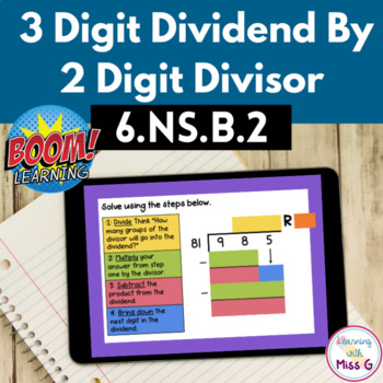 Preview of Long Division with 2 Digit Divisors Boom Cards
