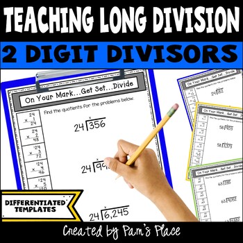 Preview of Long Division with 2 Digit Divisors Practice Worksheets
