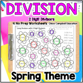 Long Division with 2 Digit Divisors - Spring Math Color by Number