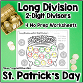 Long Division with 2 Digit Divisors - St. Patrick's Day Ma