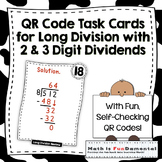 Long Division Practice with 2 & 3 Digit Dividends QR Coded