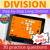 Long Division with Decimals Boom Cards Distance Learning H