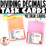 Long Division with Decimals Printable Task Cards | 5.NBT.7