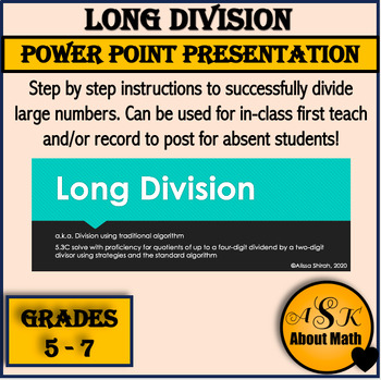 Preview of Long Division (with Estimation)