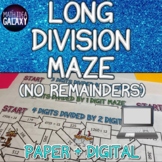 Long Division No Remainders Digital Activity (Maze)