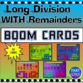 Long Division with Remainders Practice Boom Cards