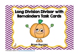 Long Division with Remainders Pumpkin Task Cards for Beginners