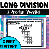 Long Division - Two Digit Divisors Digital Task Card Scaff