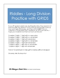 Long Division (with grids!) math riddles