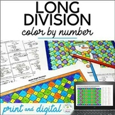Long Division (with remainders) Color by Number