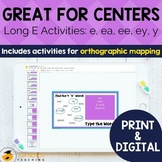 Long E Print & Digital Activities & Worksheets | Long Vowe