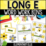 Long E Phonics Centers | Differentiated Word Work Bins