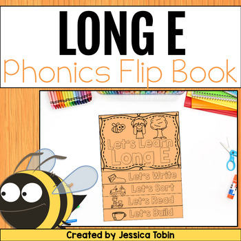 Preview of Long E Flip Book - Long Vowel Sounds, Long Vowel Sort, Long Vowels Practice